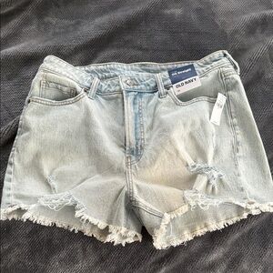 Old Navy Women's Distressed Light Blue Jean Shorts